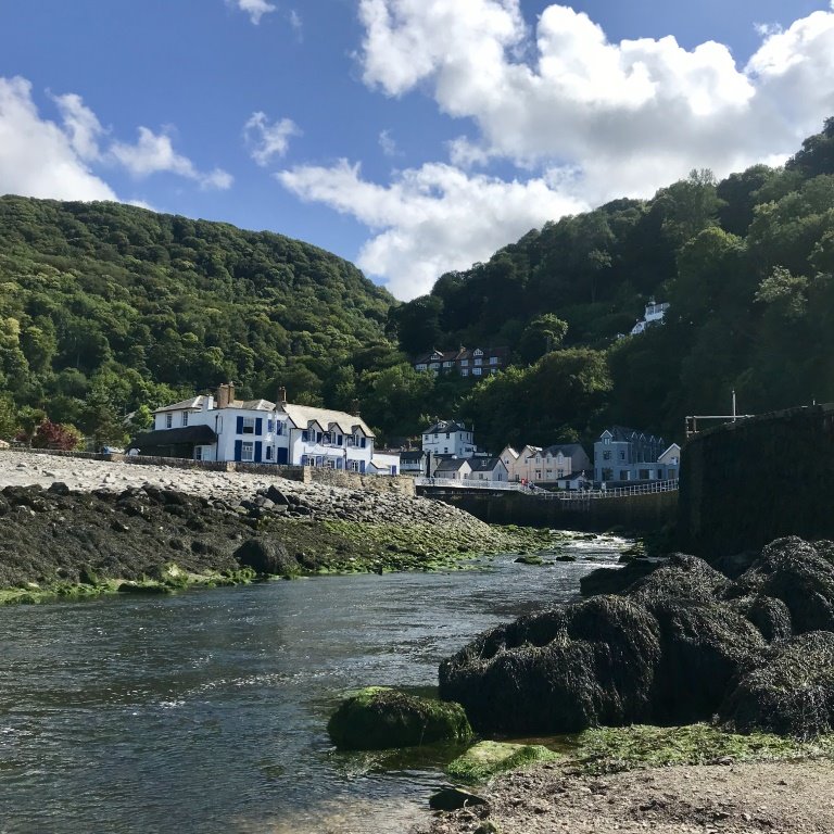 Lynton And Lynmouth From Harbour