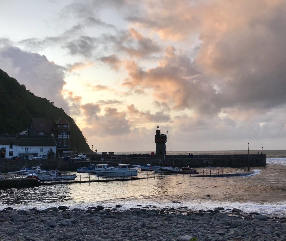 Lynton And Lynmouth Harbour At Sunset