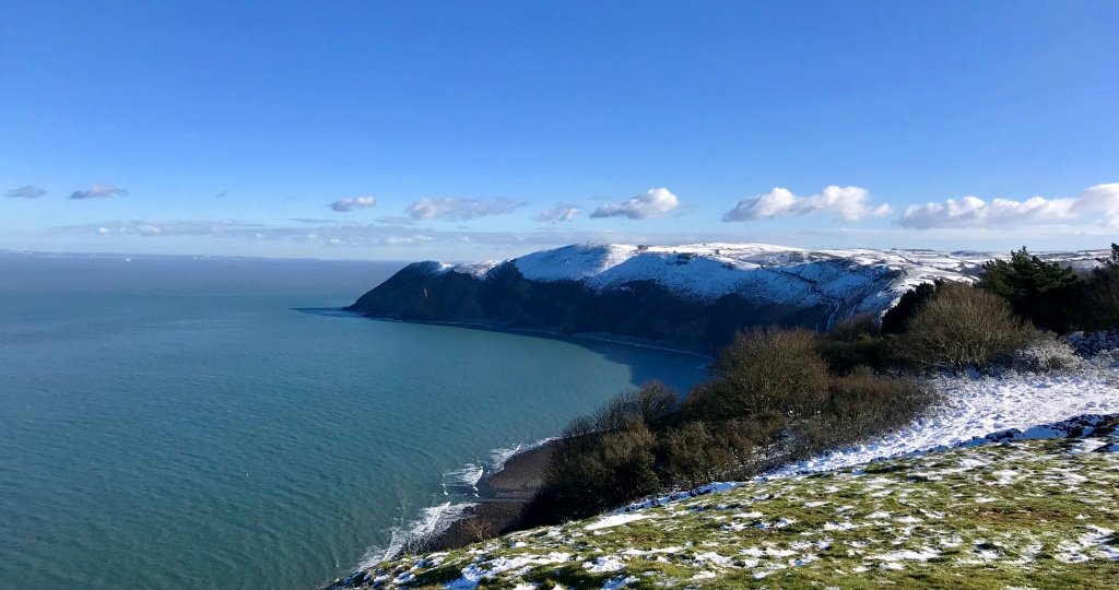 Lynton And Lynmouth Snow On The Foreland